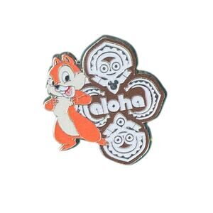 Disney Chip Dale Aloha Pin Kawaii Cartooncore Collectible